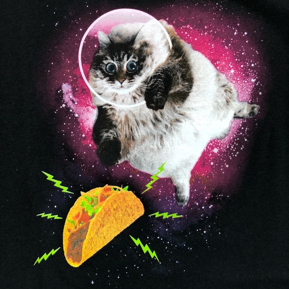 Hanes | Tops | Nwot Space Taco Cat 